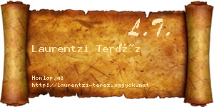 Laurentzi Teréz névjegykártya