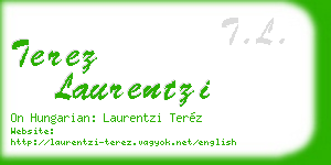 terez laurentzi business card